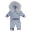Picture of Bimbalo Baby Boys Knitted set with Detachable Trim - Pale Blue Navy