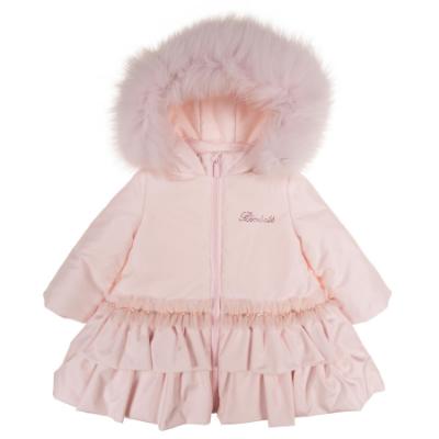 Picture of PRE ORDER Bimbalo Girls Padded Coat with Detachable Trim - Pale Pink