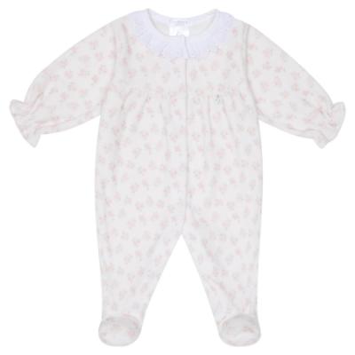 Picture of Deolinda Baby Girls Donna Front Opening Sleepsuit & Hat Set X 2 - Pink