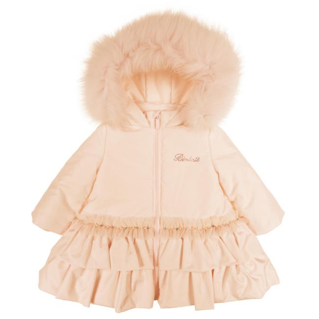 Picture of PRE ORDER Bimbalo Girls Padded Coat with Detachable Trim - Beige