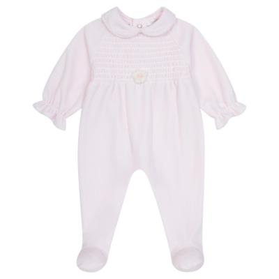 Picture of Deolinda Baby Girls Fantasy Smocked Sleepsuit & Hat Set X 2 - Pink
