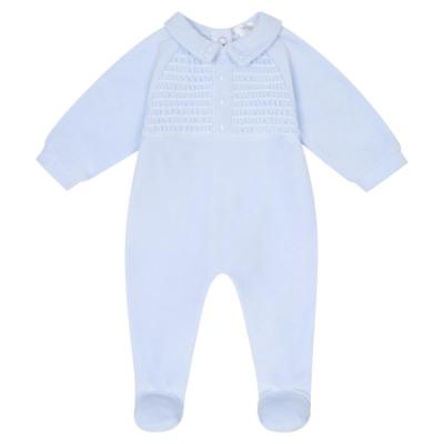 Picture of Deolinda Baby Boys Fantasy Smocked Sleepsuit & Hat Set X 2 - Blue