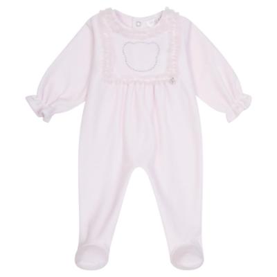 Picture of Deolinda Baby Girls Superstar Diamante Sleepsuit & Hat Set X 2 - Pink