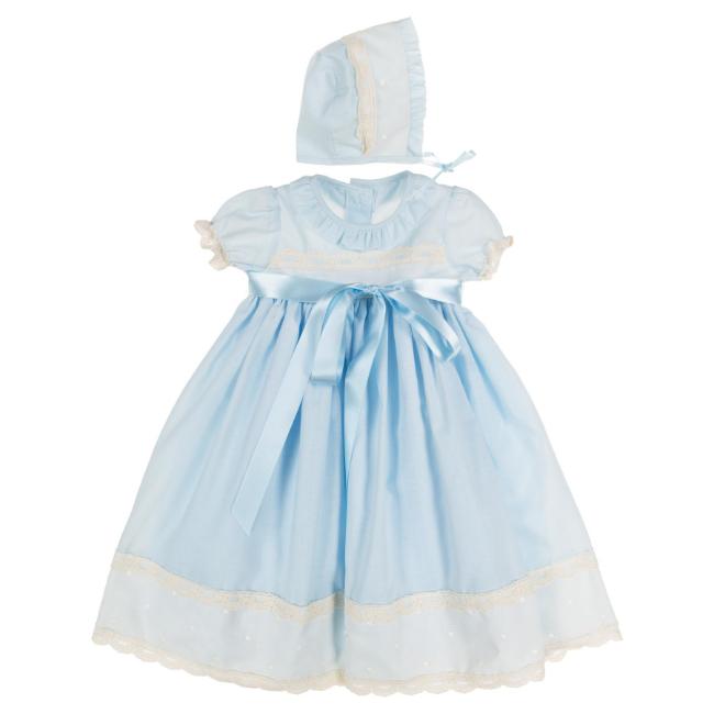 Picture of ACH Baby Gown & Bonnet Set X 2 - Blue Cream