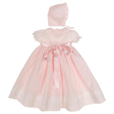Picture of ACH Baby Gown & Bonnet Set X 2 - Pink White