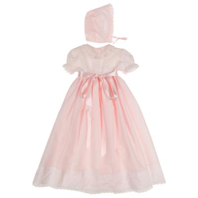 Picture of ACH Baby Gown & Bonnet Set X 2 - Pink White