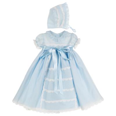 Picture of ACH Baby Gown & Bonnet Set X 2 - Blue White