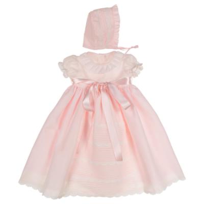 Picture of ACH Baby Gown & Bonnet Set X 2 - Pink White