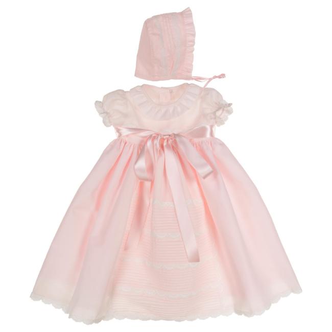 Picture of ACH Baby Gown & Bonnet Set X 2 - Pink White