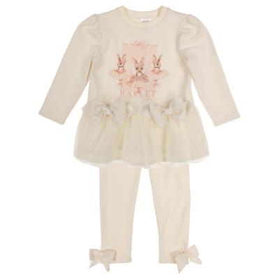 Picture of Jamiks Kids Girls Tamay Ballerina Tunic & Legging Set  - Ivory Pink