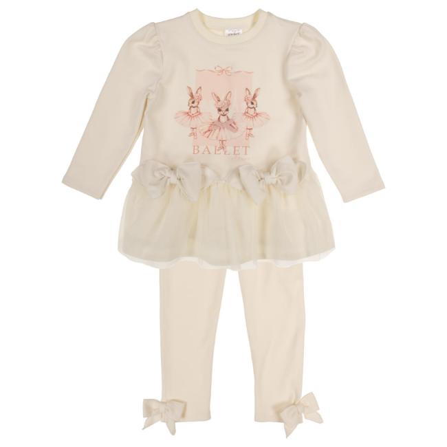 Picture of Jamiks Kids Girls Tamay Ballerina Tunic & Legging Set  - Ivory Pink