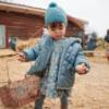Picture of Mayoral Toddler Girls Winter Reversible Faux Fur Jacket - Blue Bell
