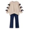 Picture of Mayoral Girls Winter Bow Detail Sweater & Leggings Set X 2 - Navy Blue