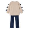 Picture of Mayoral Girls Winter Bow Detail Sweater & Leggings Set X 2 - Navy Blue