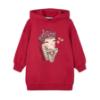 Picture of Mayoral Girls Winter Frenchie Love Hooded Tunic - Winter Red
