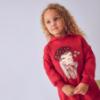 Picture of Mayoral Girls Winter Frenchie Love Hooded Tunic - Winter Red