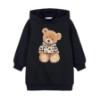 Picture of Mayoral Girls Winter Teddy Bear Hooded Tunic - Black Beige