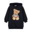 Picture of Mayoral Girls Winter Teddy Bear Hooded Tunic - Black Beige