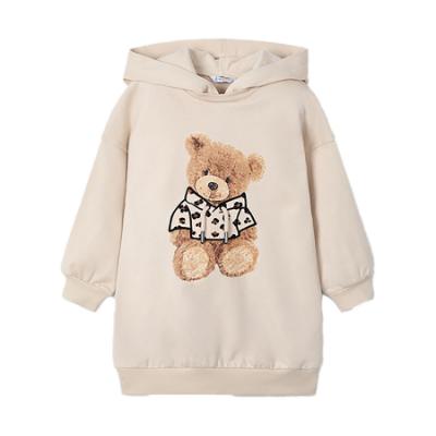 Picture of Mayoral Girls Winter Teddy Bear Hooded Tunic - Beige