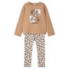 Picture of Mayoral Girls Winter I Like You Top & Legging Set X 2 - Beige Black