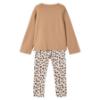 Picture of Mayoral Girls Winter I Like You Top & Legging Set X 2 - Beige Black
