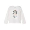 Picture of Mayoral Girls Winter Top & Check Shorts Set X 2 - Ivory Navy Blue