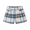 Picture of Mayoral Girls Winter Top & Check Shorts Set X 2 - Ivory Navy Blue