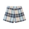 Picture of Mayoral Girls Winter Top & Check Shorts Set X 2 - Ivory Navy Blue