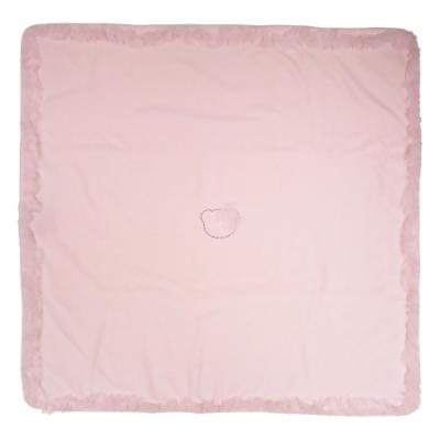 Picture of Deolinda Baby Girls Superstar Tulle Frill & Diamante Velour Blanket - Pink