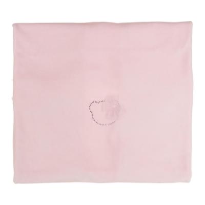 Picture of Deolinda Baby Girls Superstar Tulle Frill & Diamante Velour Blanket - Pink