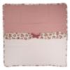 Picture of Deolinda Baby Girls Ella Floral Band & Bow Velour Blanket - Ivory Dark Pink