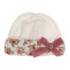 Picture of Deolinda Baby Girls Ella Floral Trim Sleepsuit & Hat Set X 2 - Ivory Dark Pink