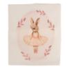 Picture of Jamiks Kids Baby Girls Eugenie Ballerina Babygrow Hat Swaddle Bib Velour Set X 4 - Ivory Pink
