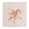 Picture of Jamiks Kids Baby Girls Reese Unicorn Babygrow Hat Swaddle Bib Velour Set X 4 - Ivory Pink