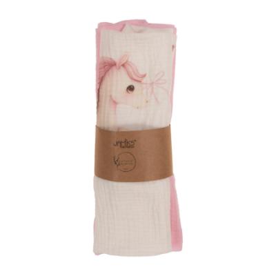 Picture of Jamiks Kids Baby Girls Reece Unicorn Organic Muslin Gift Set X 2 - Ivory Pink
