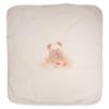 Picture of Jamiks Kids Baby Girls Soeli Teddy Bear Babygrow Hat Swaddle Bib Velour Set X 4 - Ivory Pink