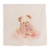 Picture of Jamiks Kids Baby Girls Soeli Teddy Bear Babygrow Hat Swaddle Bib Velour Set X 4 - Ivory Pink