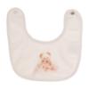 Picture of Jamiks Kids Baby Girls Soeli Teddy Bear Babygrow Hat Swaddle Bib Velour Set X 4 - Ivory Pink