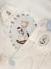 Picture of Jamiks Kids Baby Boys Andretti Rocking Horse  Babygrow Hat Swaddle Bib Velour Set X 4 - Ivory Pale Blue