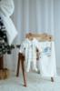 Picture of Jamiks Kids Baby Boys Cruz Flying Pony Babygrow Hat Swaddle Bib Velour Set X 4 - Ivory Pale Blue