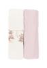 Picture of Jamiks Kids Baby Girls Charlene 3 Bears Organic Muslin Gift Set X 2 - Ivory Pink