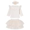 Picture of Sofija Baby Sabrina Collection Top & Tulle Heart Skirt & Headband Set x 3 - Ivory