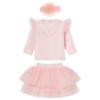 Picture of Sofija Baby Sabrina Collection Top & Tulle Heart Skirt & Headband Set x 3 - Pink