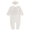 Picture of Sofija Baby Bambini Collection Babygrow With Collar & Tulle Headband Set X 2- Ivory