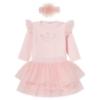 Picture of Sofija Baby Sabrina Collection Bodysuit & Tulle Heart Skirt & Headband Set x 3 - Pink