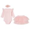 Picture of Sofija Baby Sabrina Collection Bodysuit & Tulle Heart Skirt & Headband Set x 3 - Pink