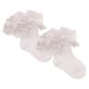 Picture of Beau KiD Girls Ruffle Ribbon & Tulle Ankle Socks - White