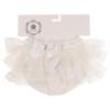 Picture of Beau KiD Baby Girls Lace Ruffle Bloomer Panties With Diamante Satin Bow - Ivory