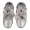 Picture of Beau KiD Girls Easy On Detachable Satin Bow Mary Jane Shoe  - Metallic Silver Leather