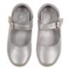 Picture of Beau KiD Girls Easy On Detachable Satin Bow Mary Jane Shoe  - Metallic Silver Leather